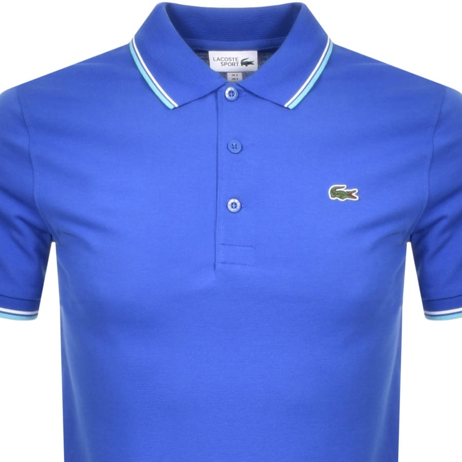 Alternative Image for ProductLacoste Sport Tipped Polo T Shirt Blue2